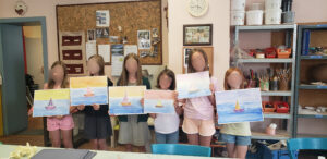 les enfants à la découverte de l'aquarelle
